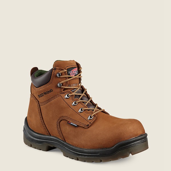 Mens Red Wing King Toe® - 6-inch Insulated Waterproof Toe - Safety Boots Brown - ULH581360